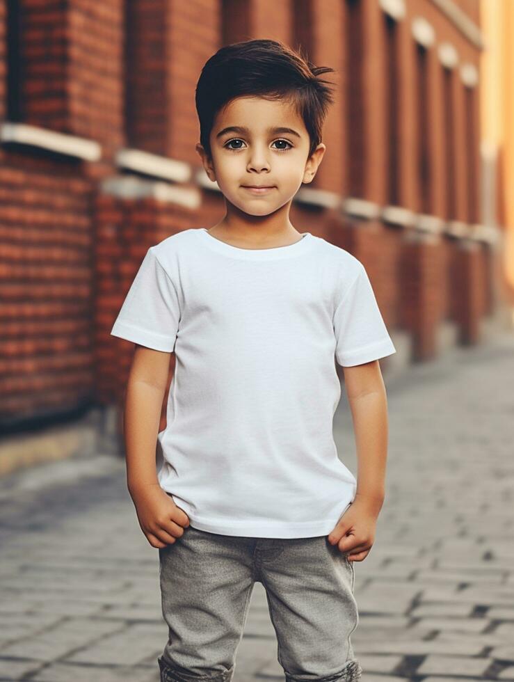 branco bebê camiseta livre foto ai gerado