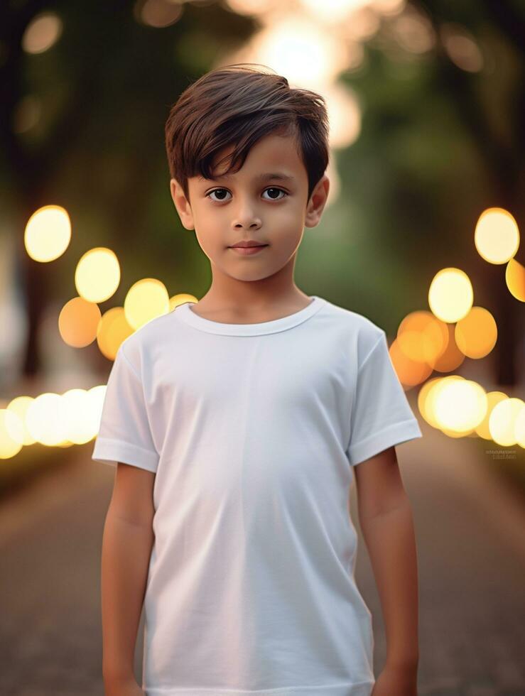 branco bebê camiseta livre foto ai gerado