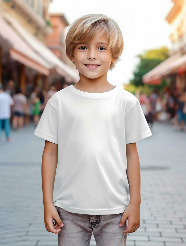 branco bebê camiseta livre foto ai gerado