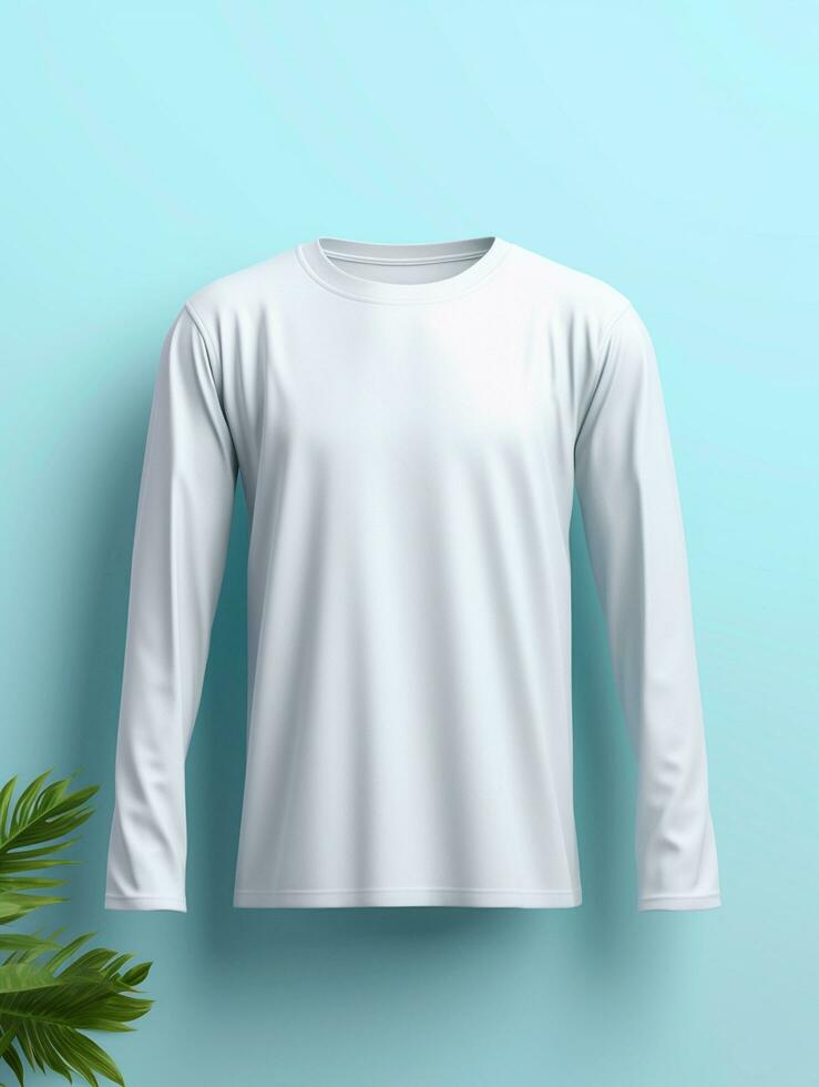 em branco branco camiseta para brincar Projeto ai generativo foto