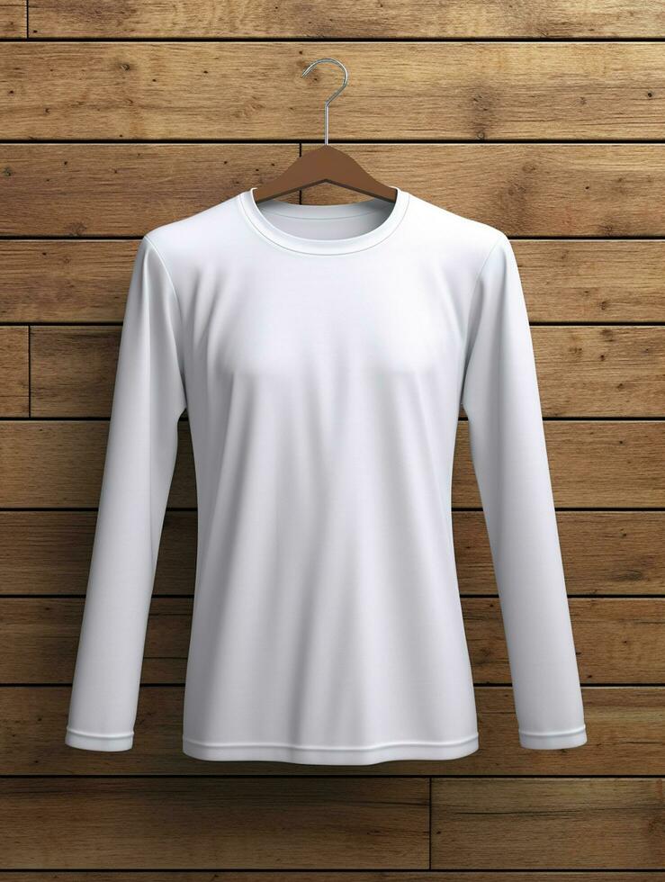 em branco branco camiseta para brincar Projeto ai generativo foto