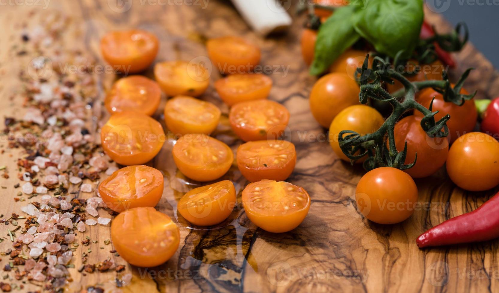 coquetel de laranja tomate solanum lycopersicum foto