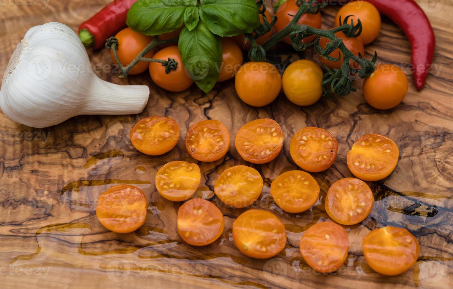 coquetel de laranja tomate solanum lycopersicum foto