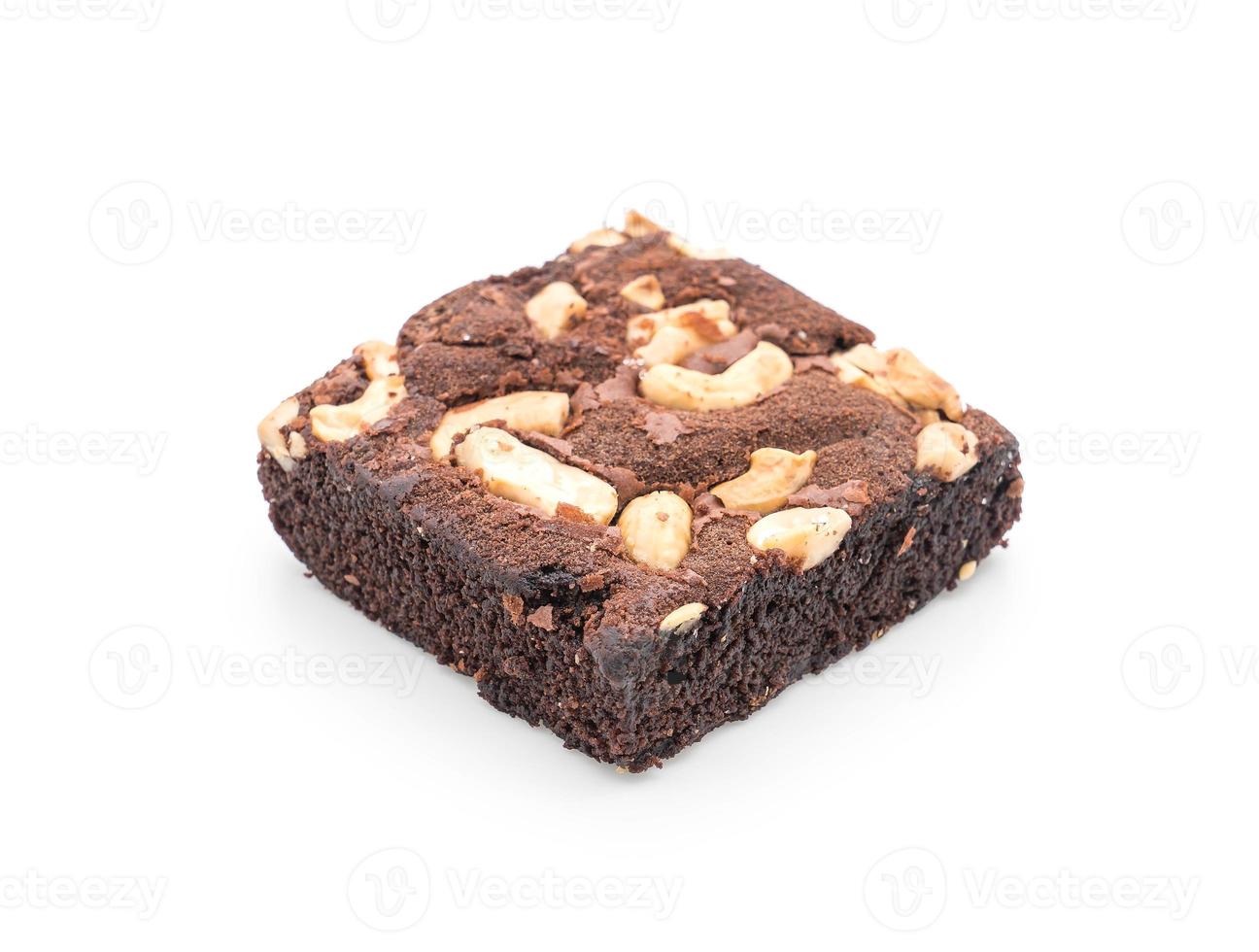 brownies de chocolate em fundo branco foto