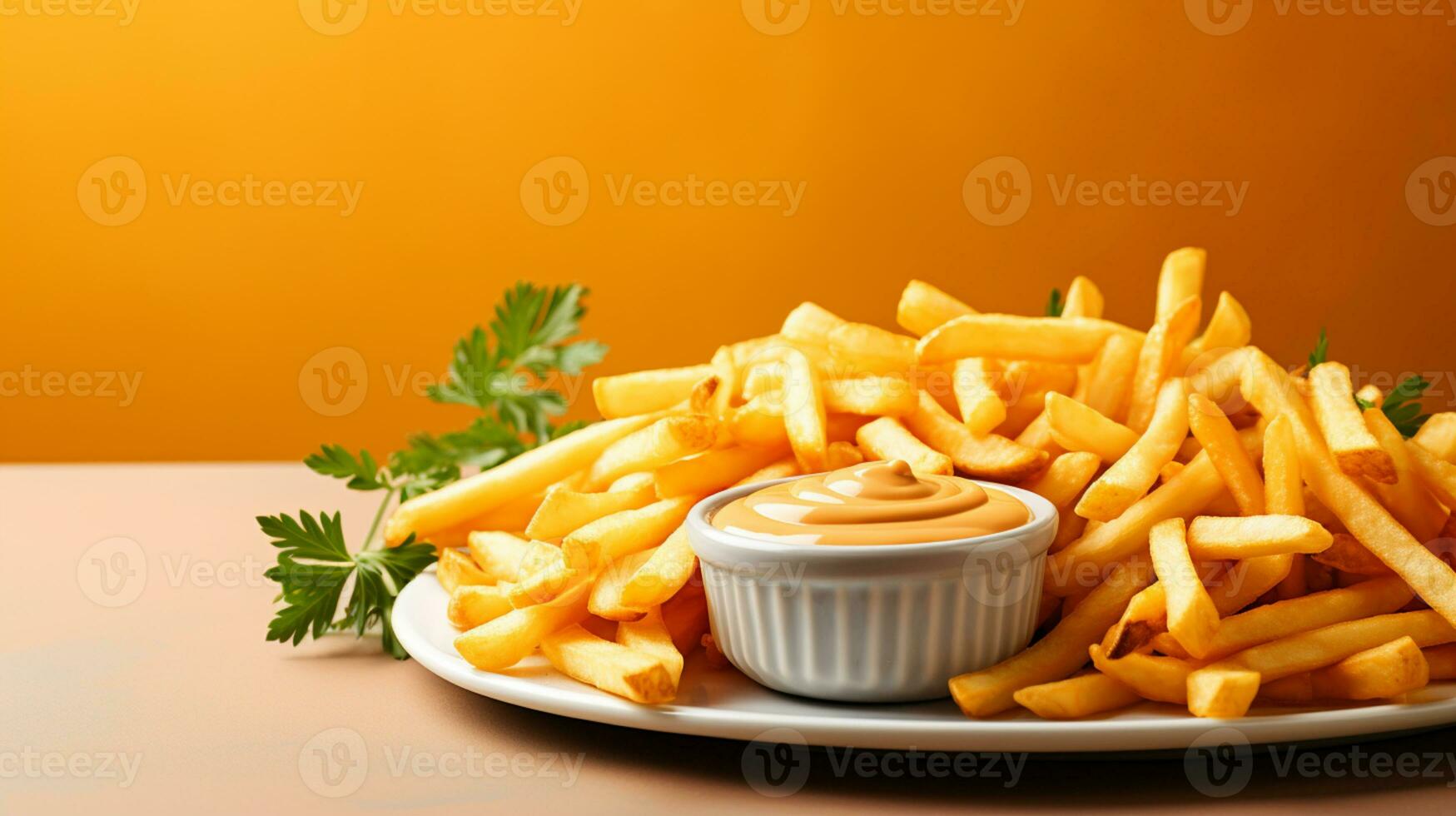 recentemente cozinhou crocantes francês fritas, pouco saudável velozes comida, ai generativo foto