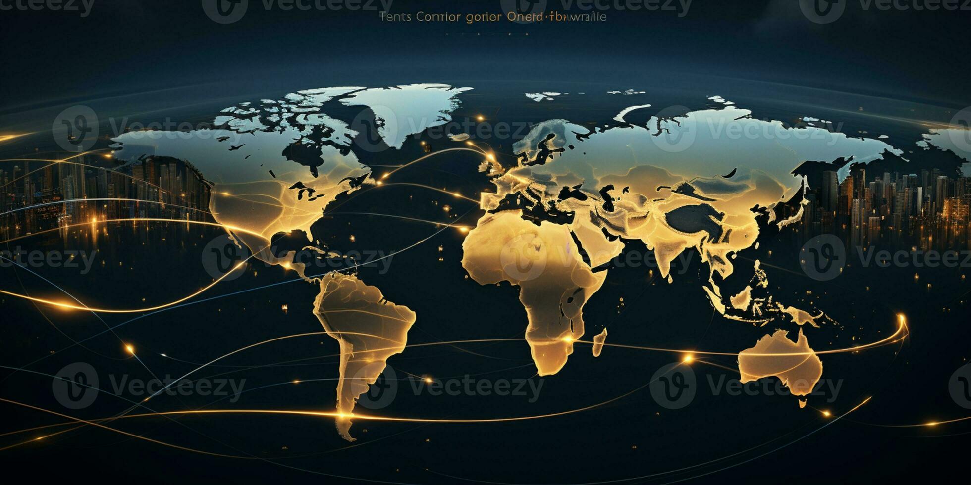 global rede conexão, troca o negócio Informação, ai generativo foto