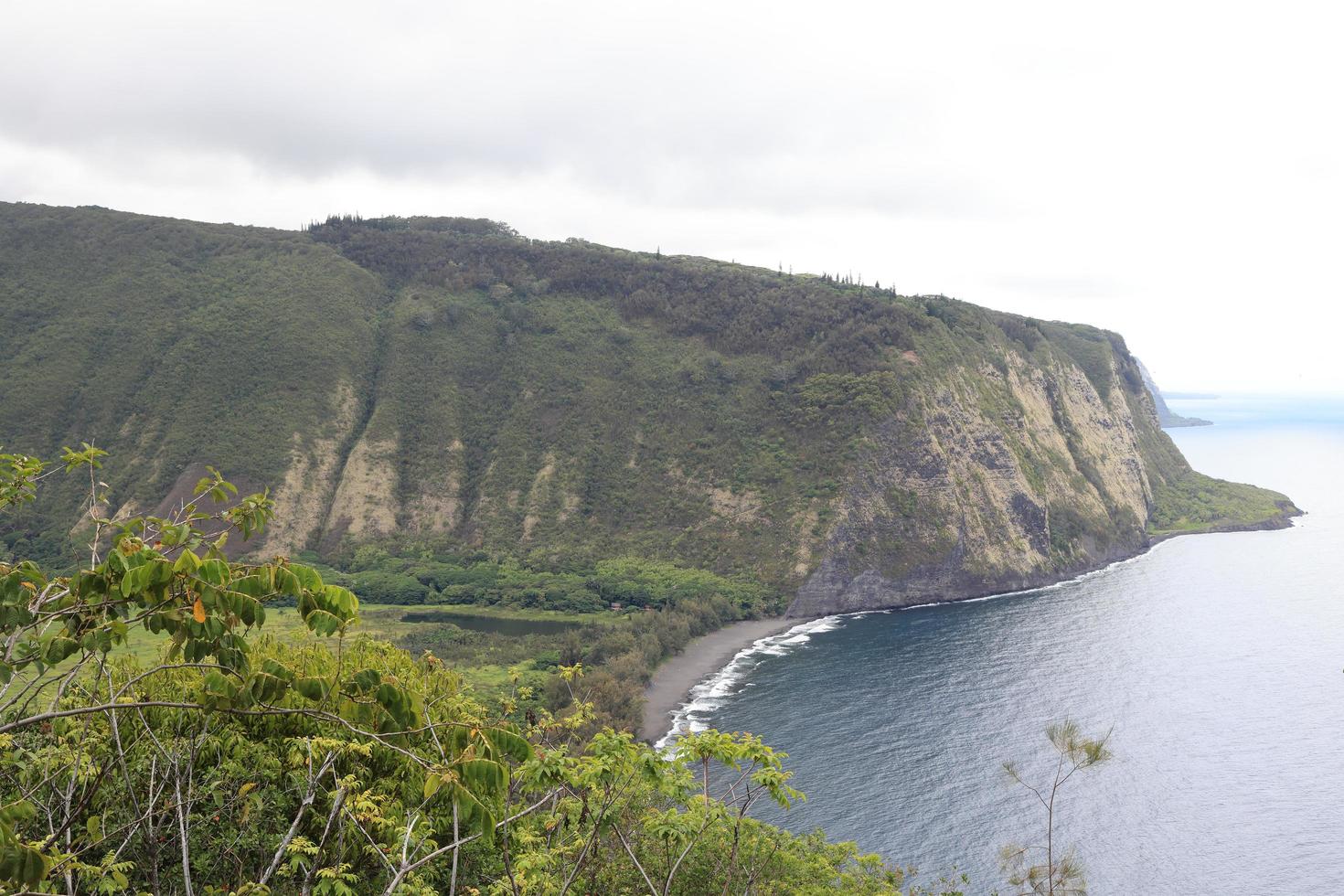 Vale Waipi'o, grande ilha do Havaí foto