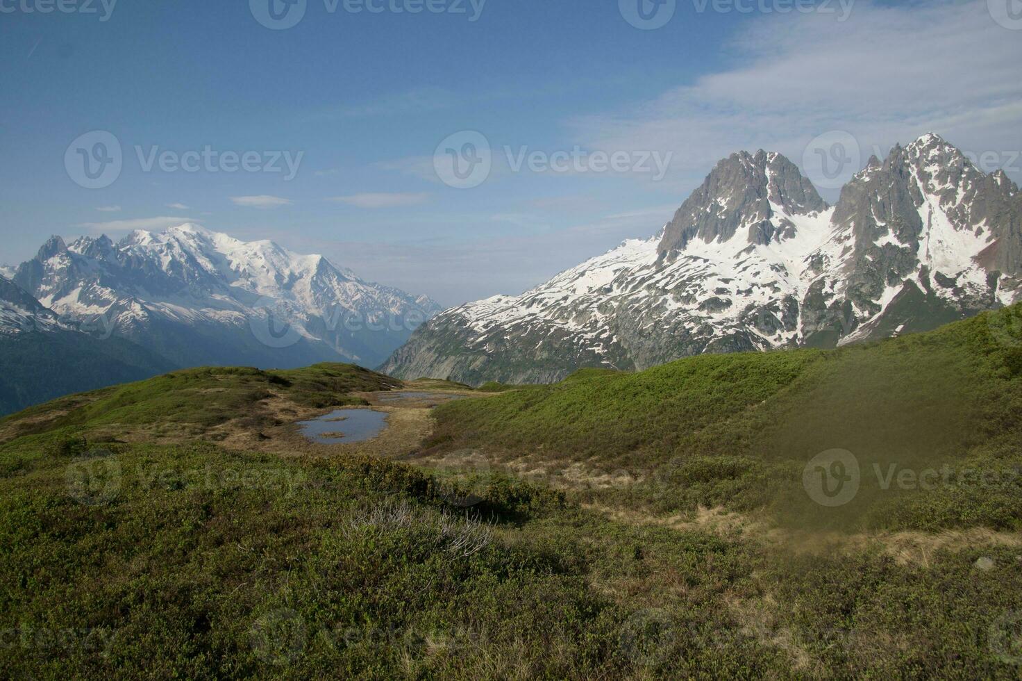 panorama do a francês Alpes foto