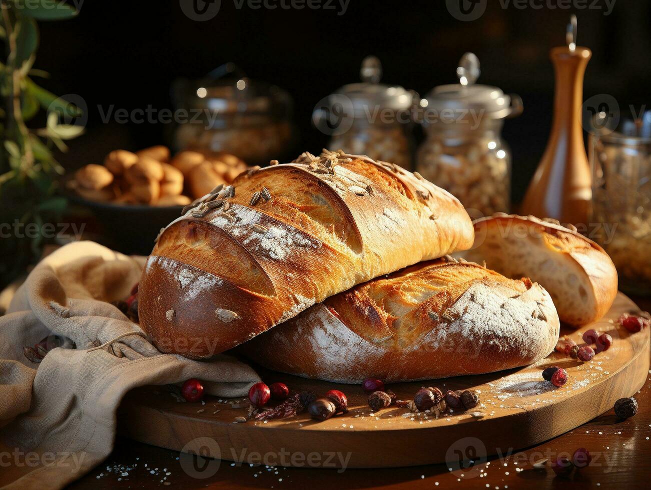 ai generativo padaria pastelaria delicioso pão foto