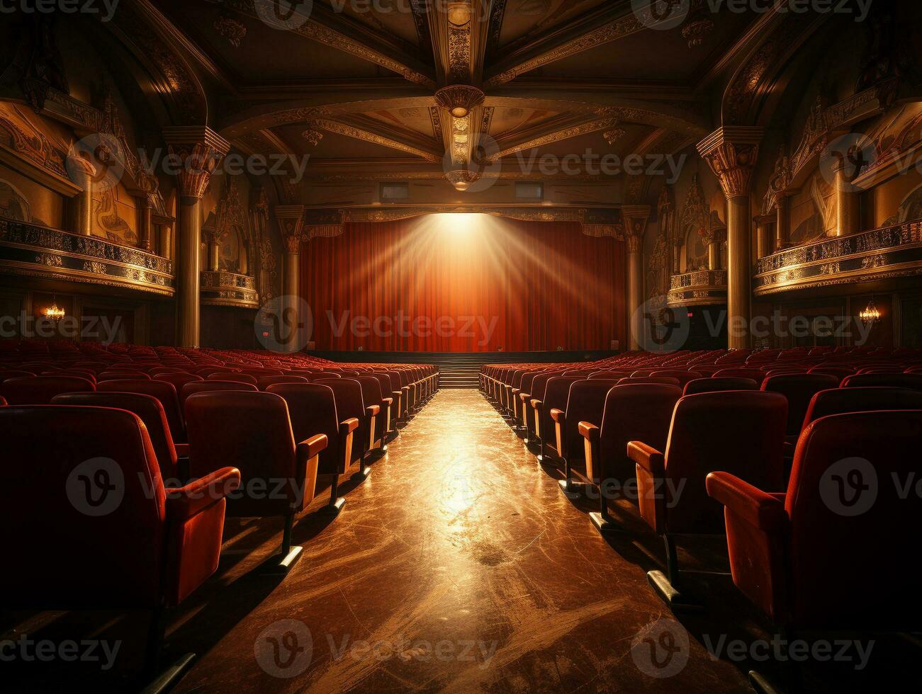 ai gerado esvaziar teatro cena foto