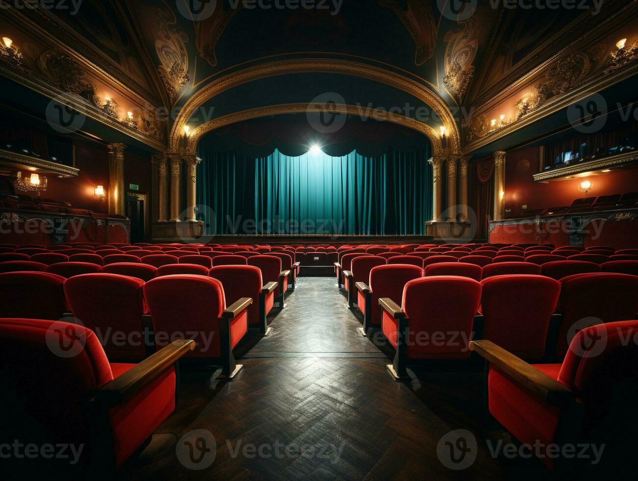 ai gerado esvaziar teatro cena foto