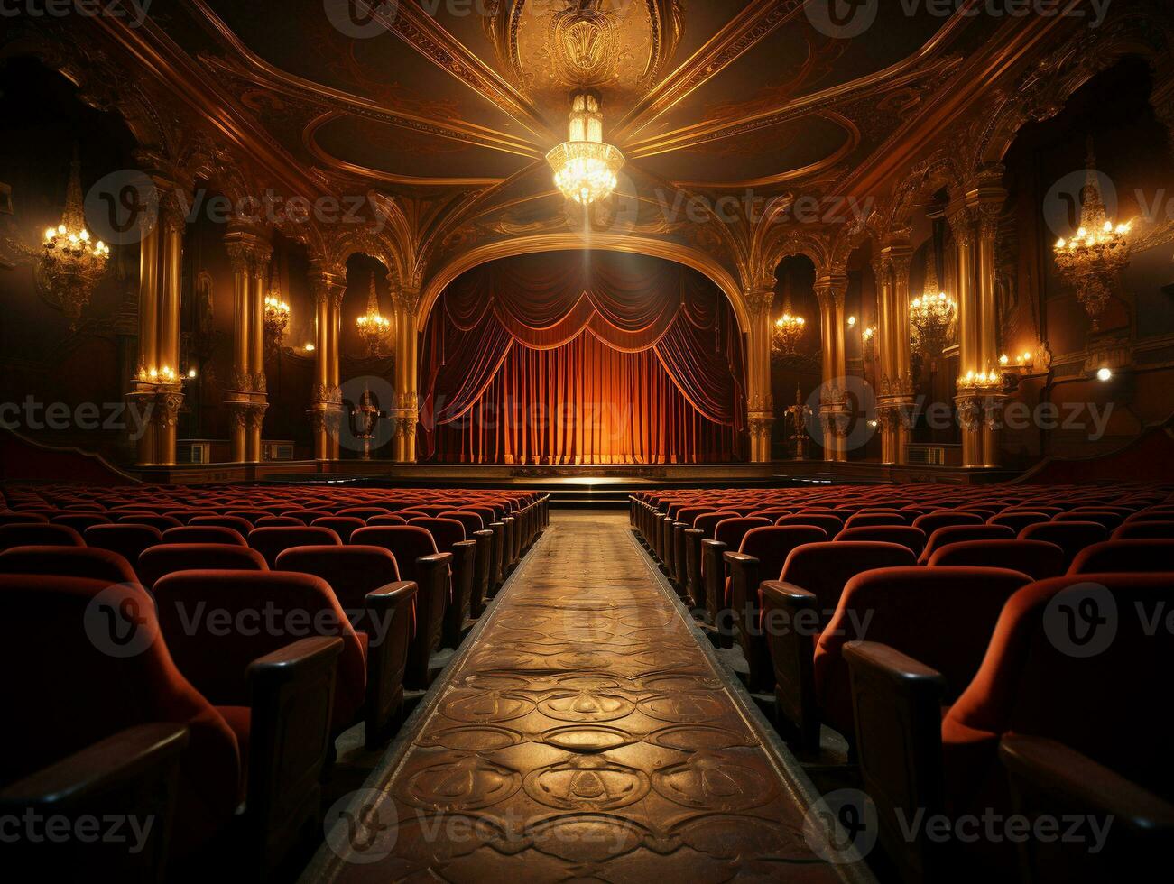 ai gerado esvaziar teatro cena foto