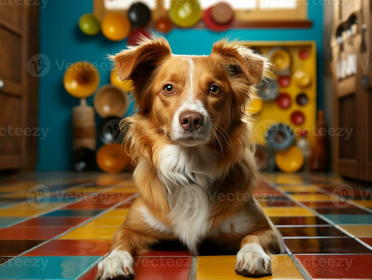 ai gerado fofa doce animal cachorro foto