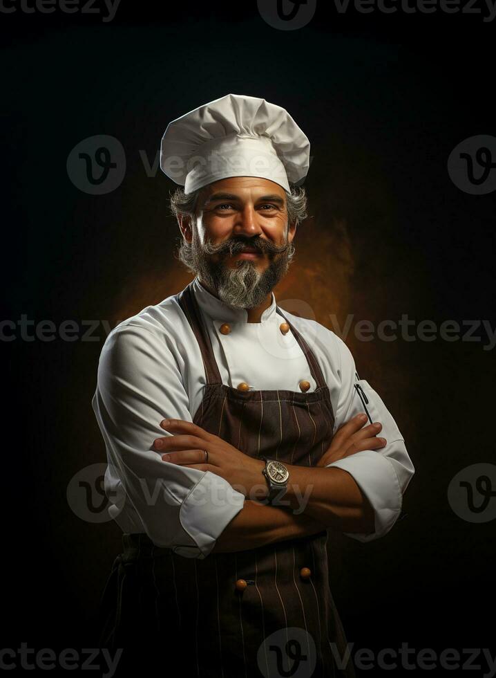 ai gerado profissional restaurante chefe de cozinha foto