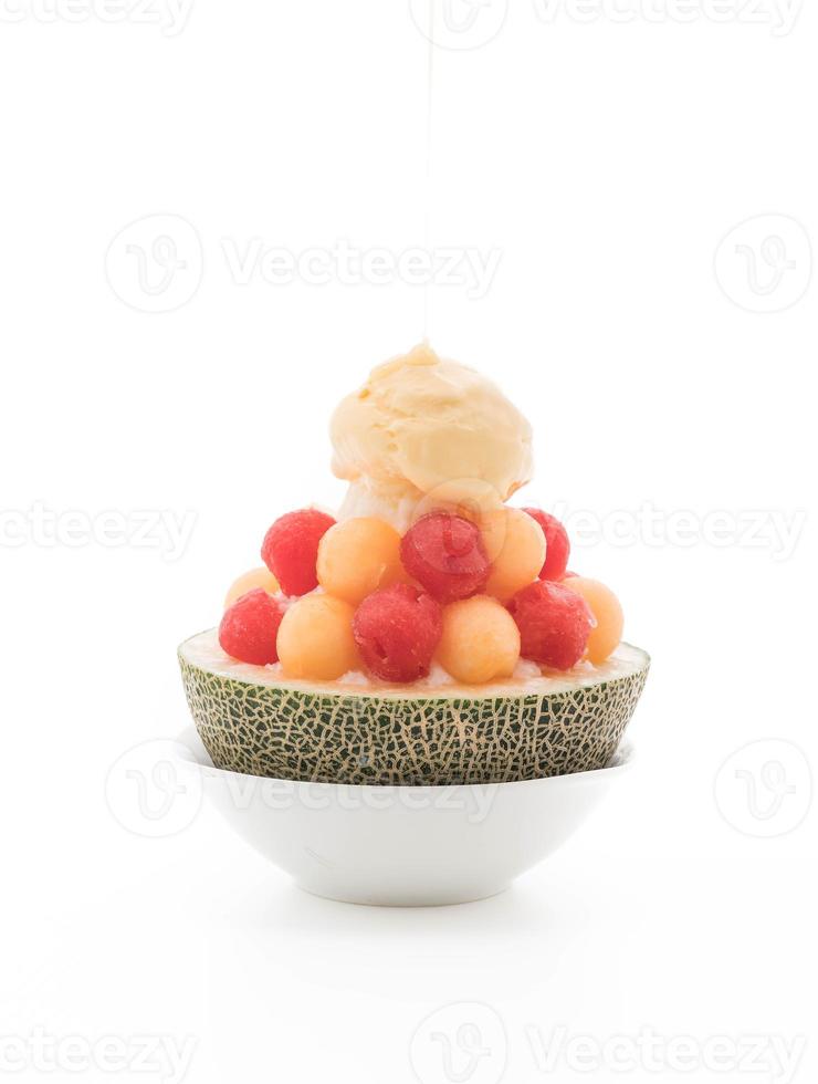 bingsu de melão de gelo, famoso sorvete coreano foto