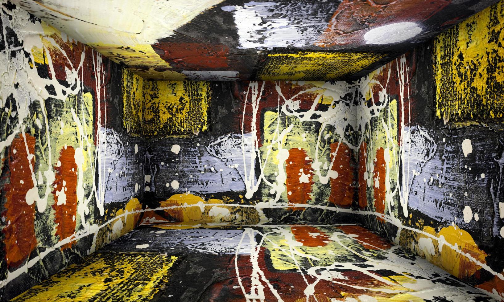 palco interior da sala de pintura de arte abstrata foto