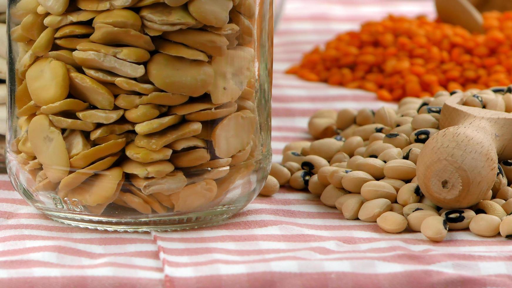 leguminosas vegetais crus saudáveis foto