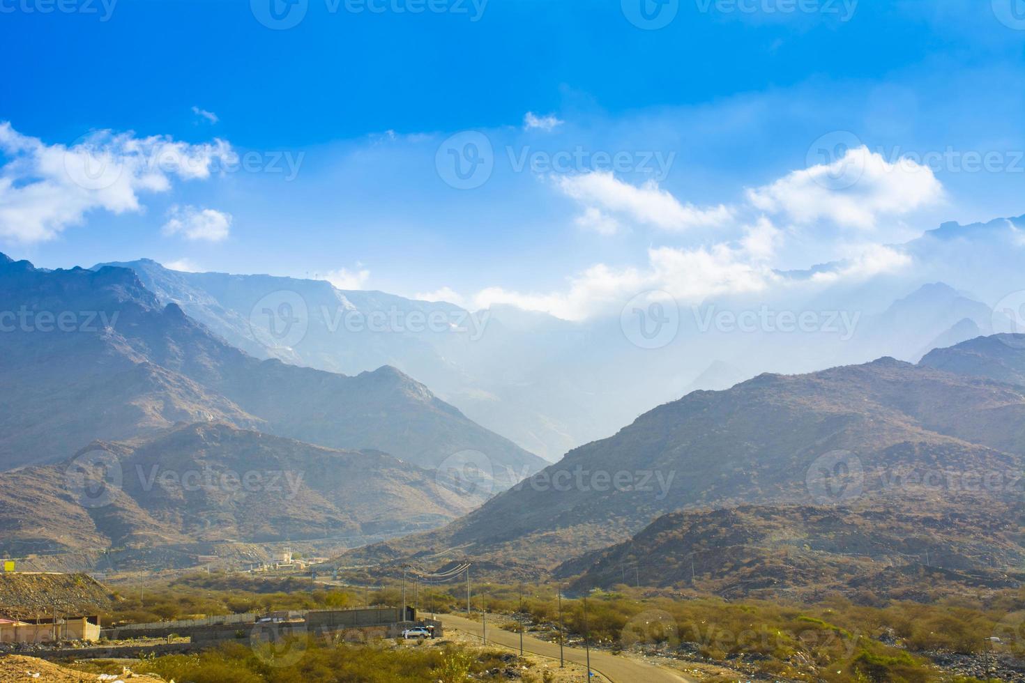 paisagem montanhosa em taif foto