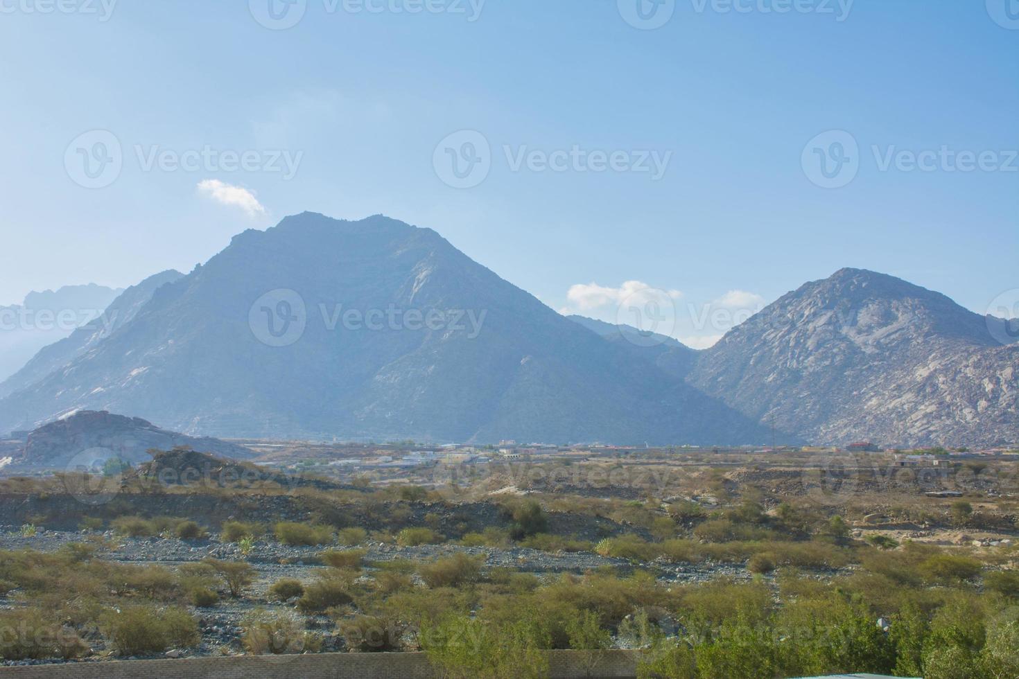 paisagem montanhosa em taif foto