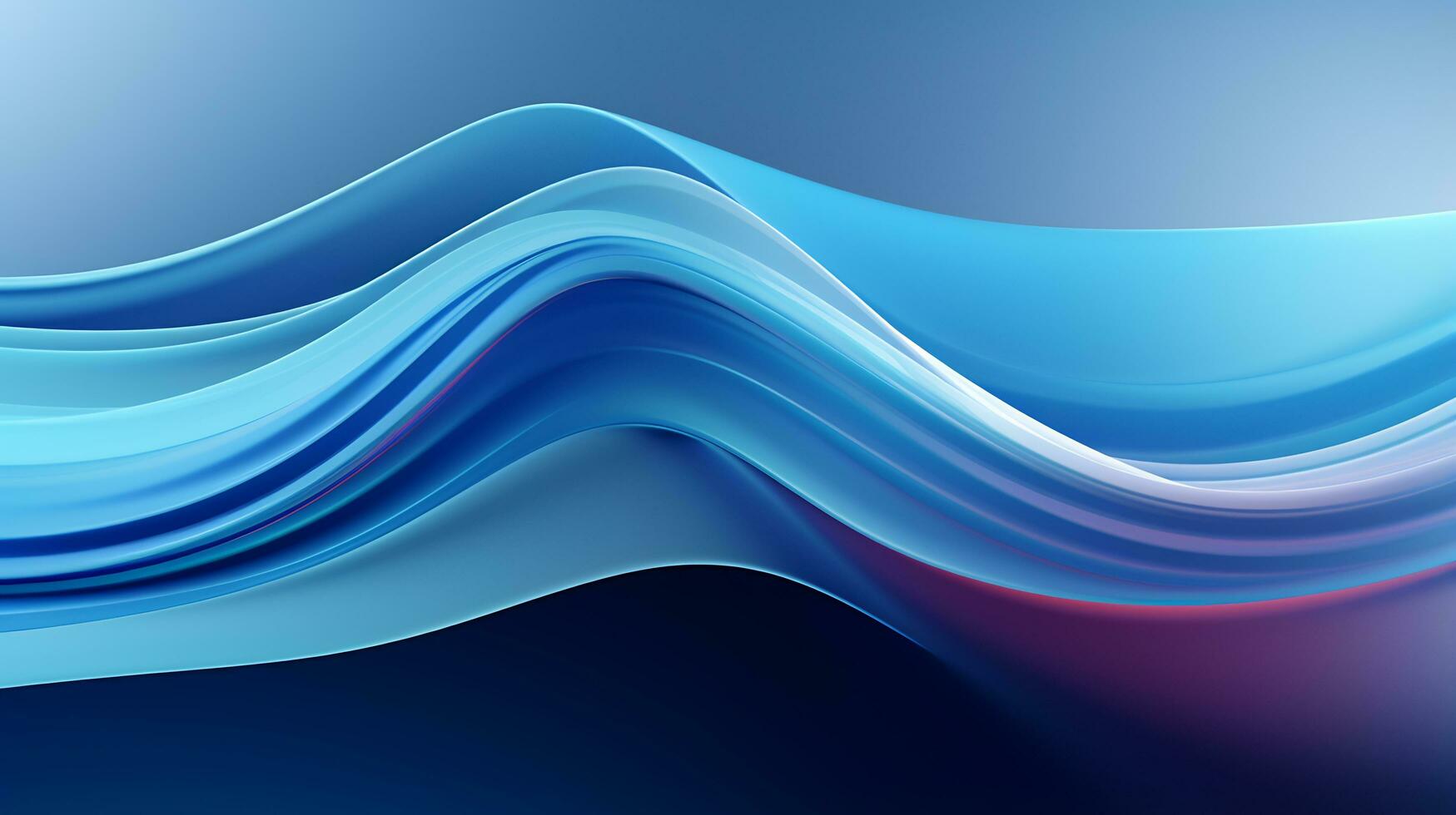 3d azul abstrato onda fundo ai generativo foto