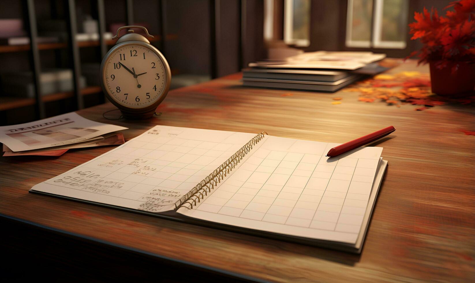 pilha do tarefa arquivos em a mesa, ai generativo foto