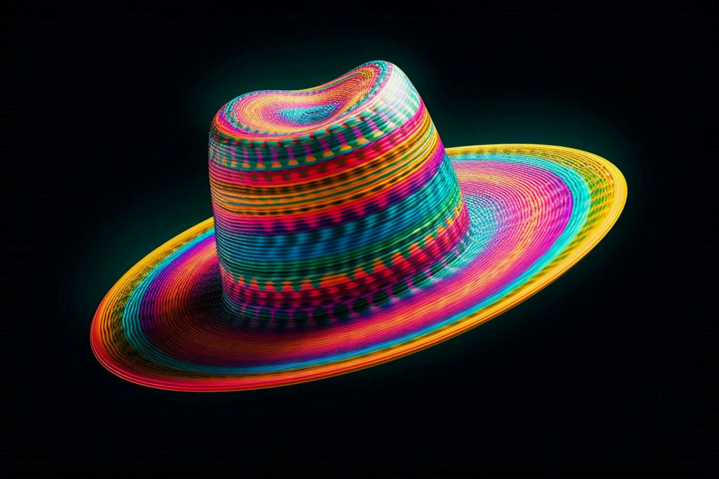 uma sombrero com uma colorida aparar foto