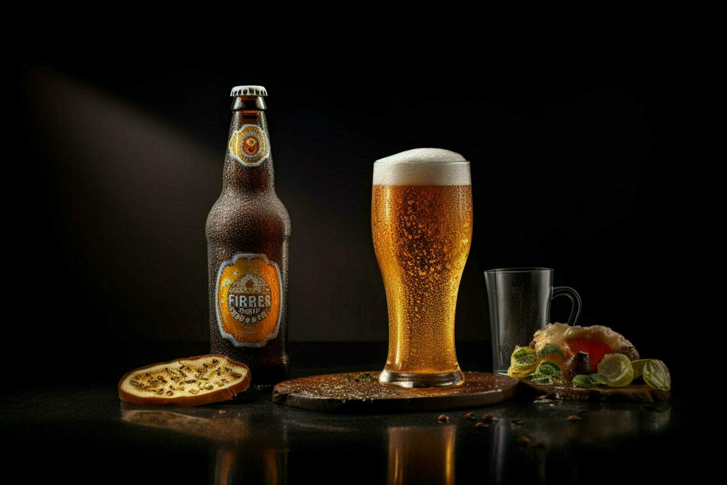 fotorrealista produtos tiro Comida fotografia Cerveja foto