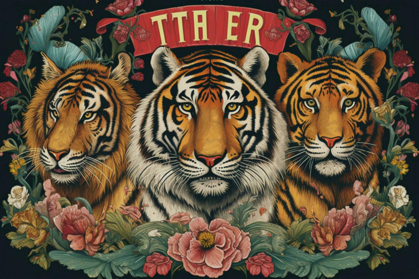 uma poster para uma viver banda chamado a tigre foto