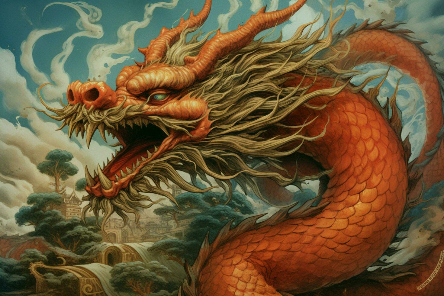 chinês Dragão imagem hd foto