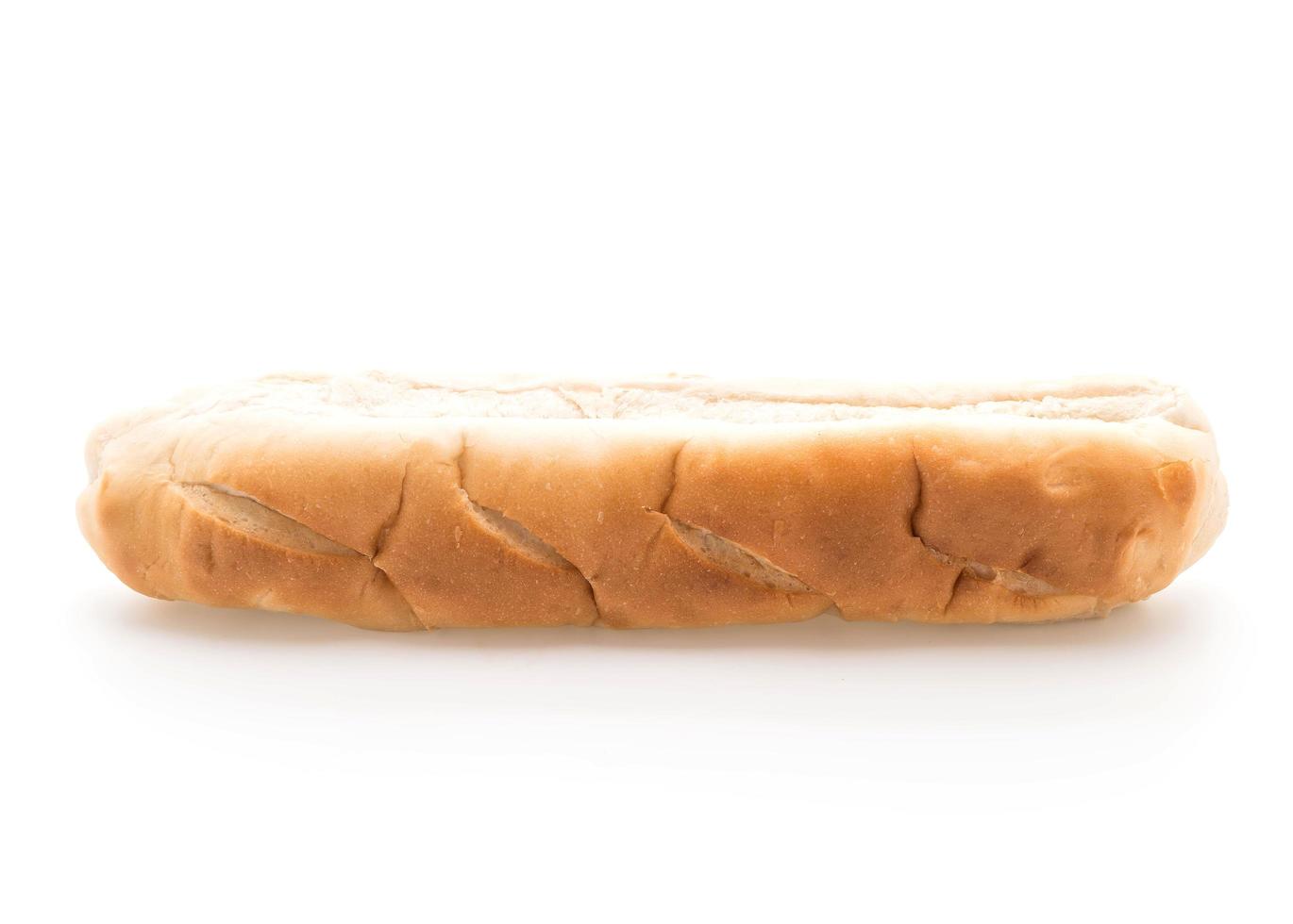 pão francês no fundo branco foto