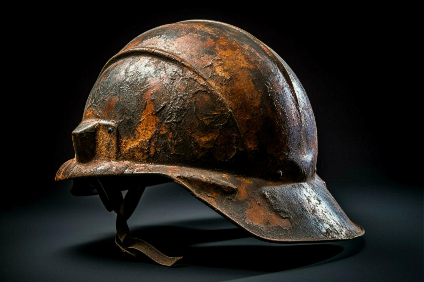 fábrica trabalhador capacete vintage 1800 ano foto