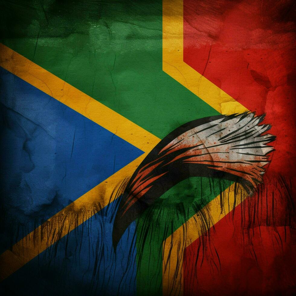 bandeira papel de parede do sul África foto