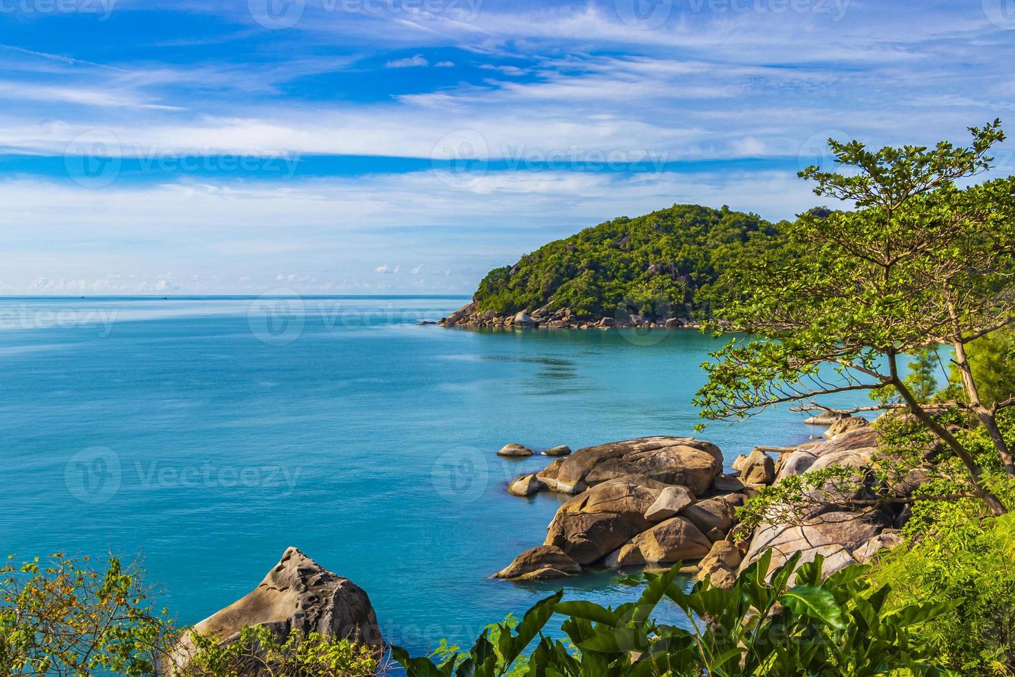 fantástica bela vista panorâmica silver beach koh samui tailândia. foto