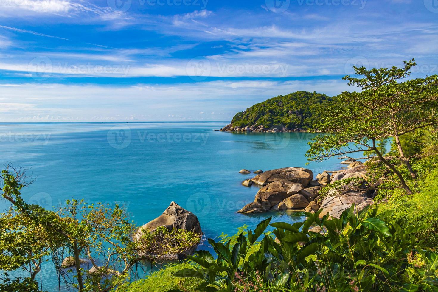 fantástica bela vista panorâmica silver beach koh samui tailândia. foto