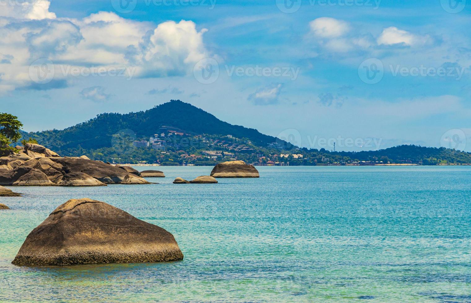 bela vista panorâmica da praia de prata koh samui Tailândia. foto