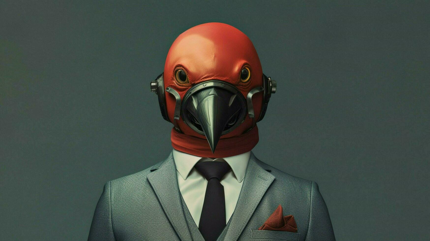 uma pássaro com uma vermelho cabeça e uma Preto cabeça é standi foto