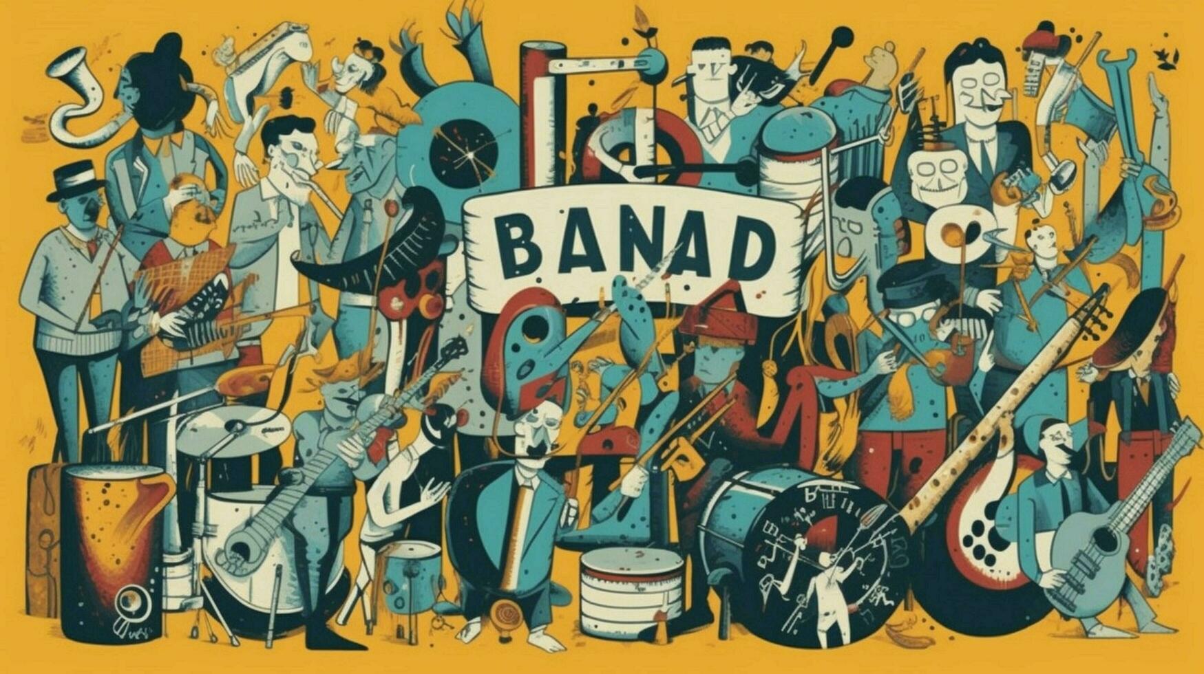 uma poster para uma show chamado a bandas banda foto