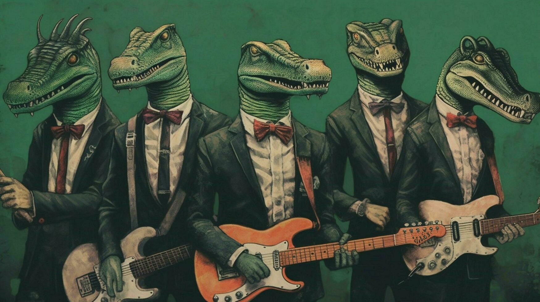 uma poster para uma punk banda chamado a crocodilo foto