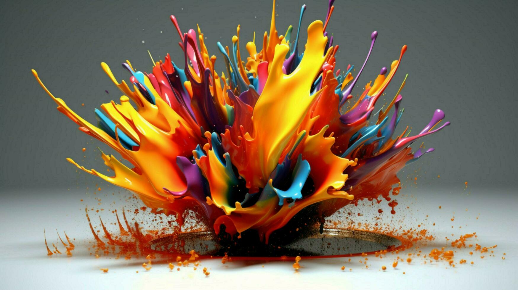 abstrato arte com colorida respingo 3d foto