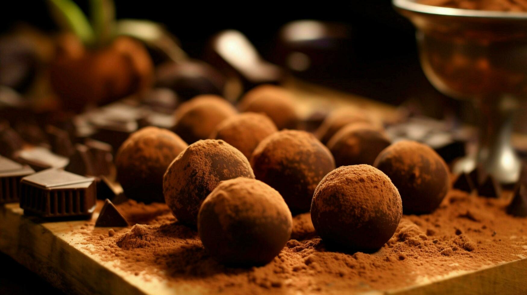 chocolate trufas doce foto