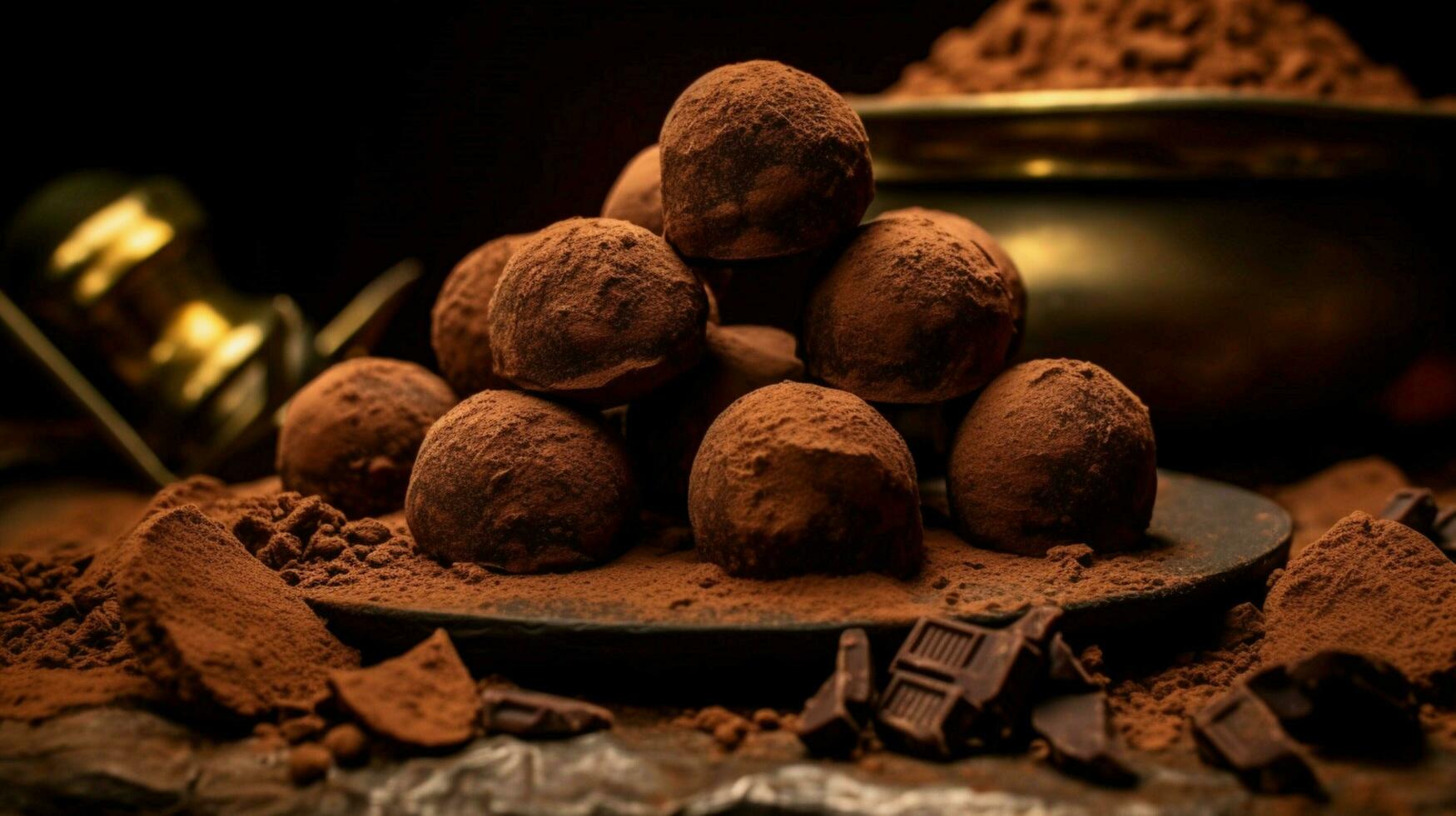chocolate trufas doce foto