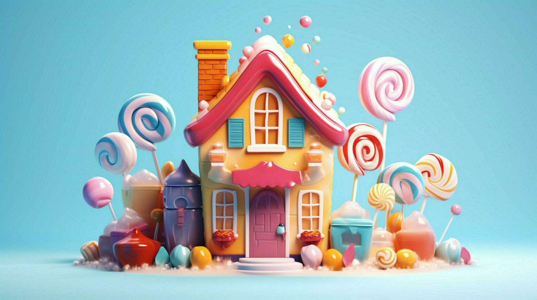 uma chique doce casa com doces e chocolate sobremesa foto