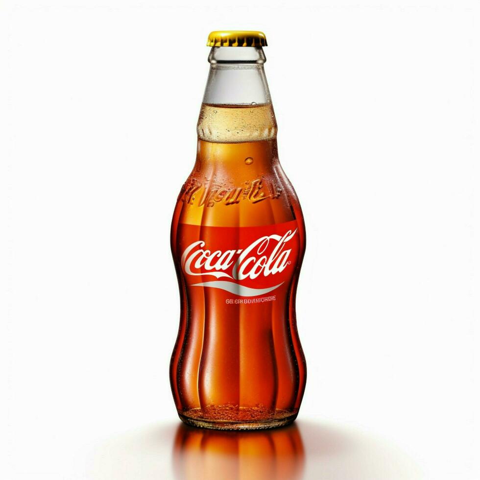 Coca Cola laranja com branco fundo Alto qualidade foto