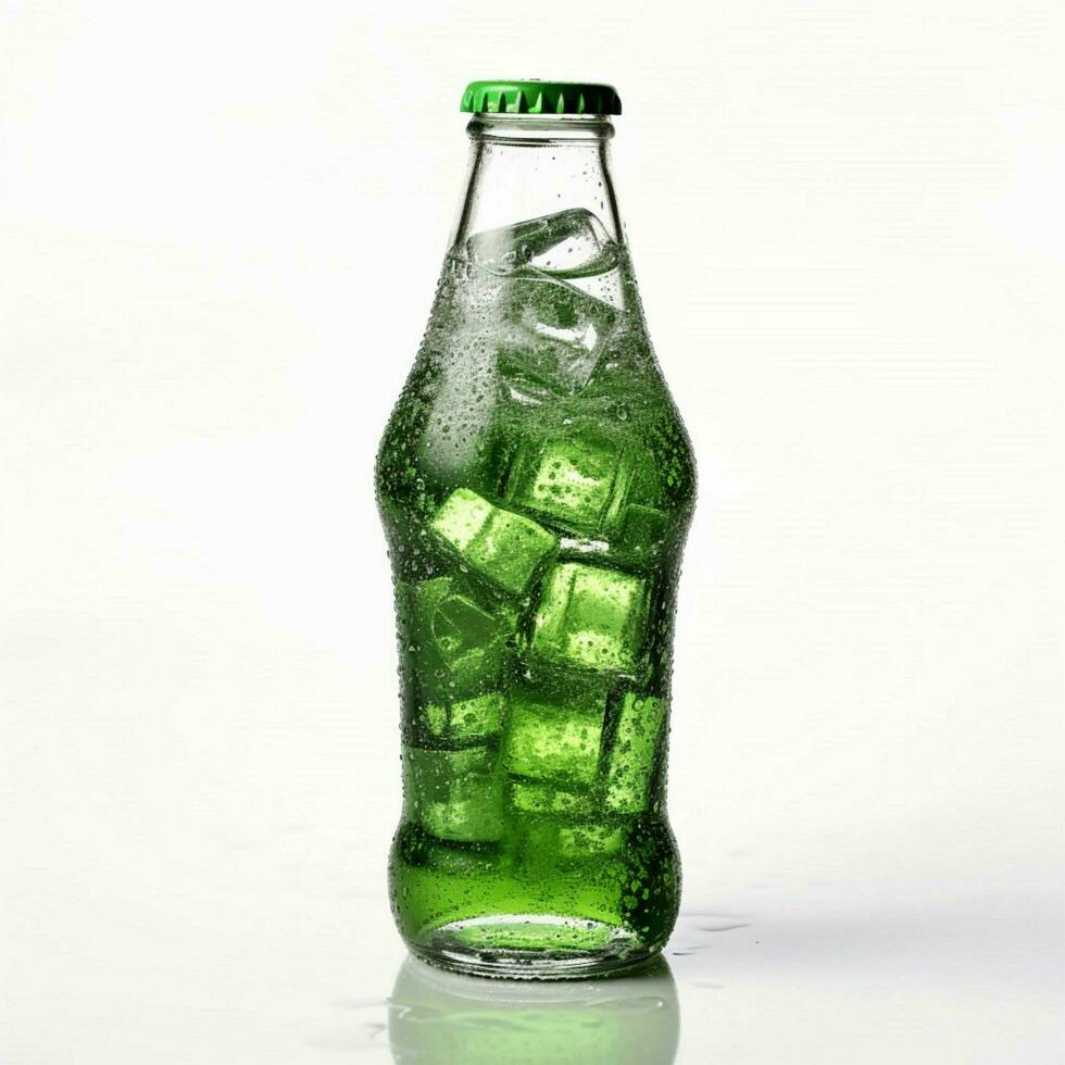 verde Cola com branco fundo Alto qualidade ultra foto