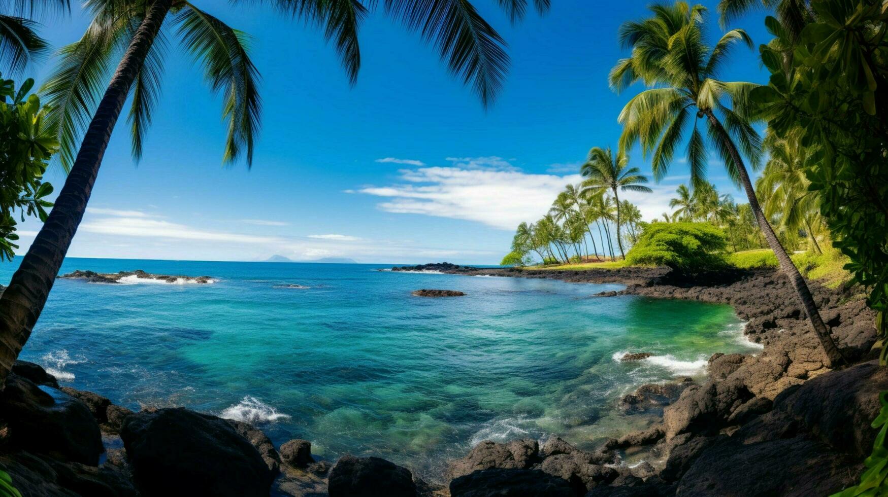 cenário azul oceano Havaí foto