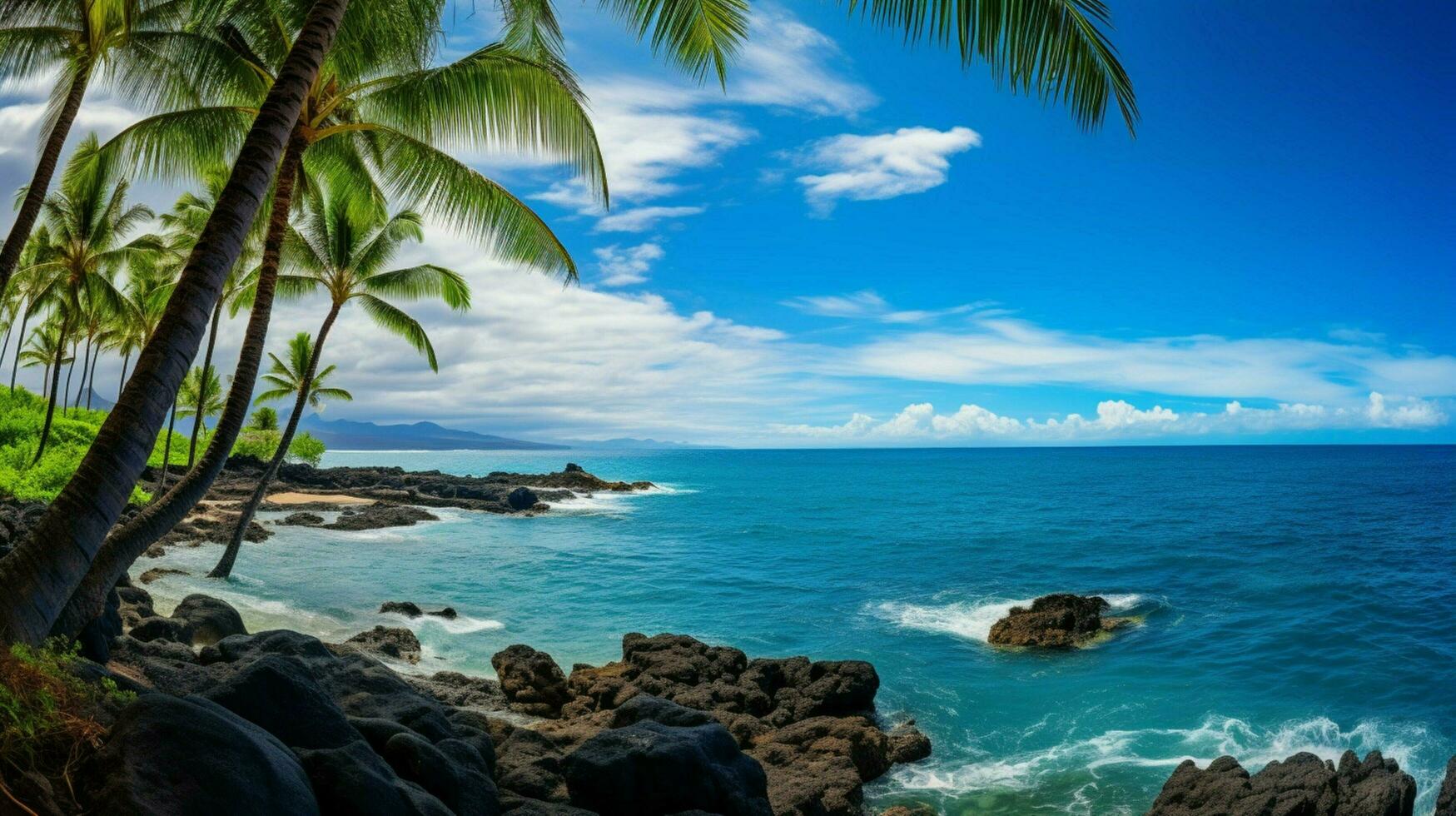 cenário azul oceano Havaí foto