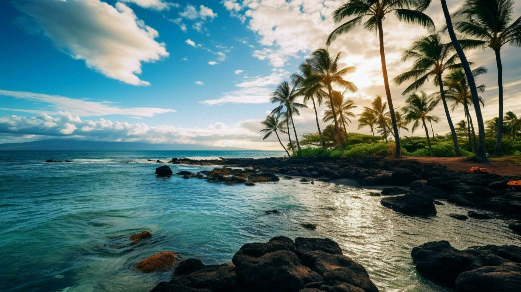 cenário azul oceano Havaí foto