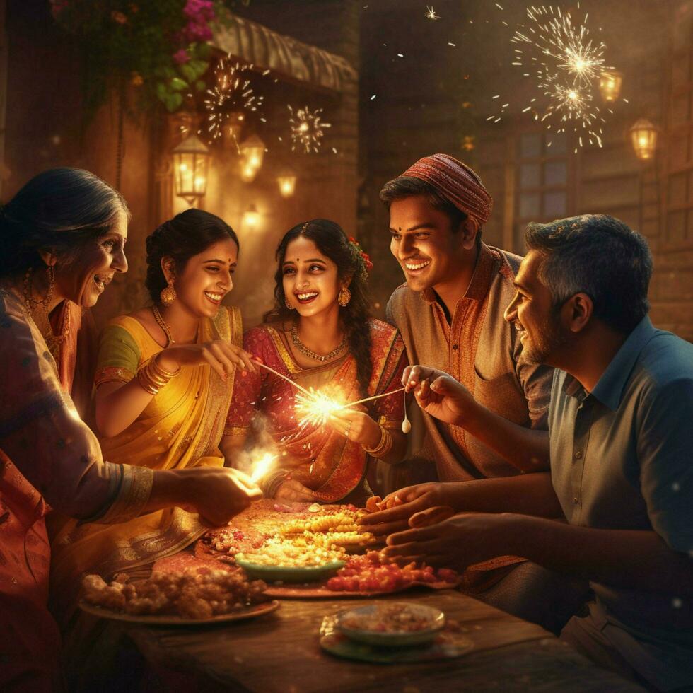 diwali celebração Alto qualidade 4k ultra hd hdr foto