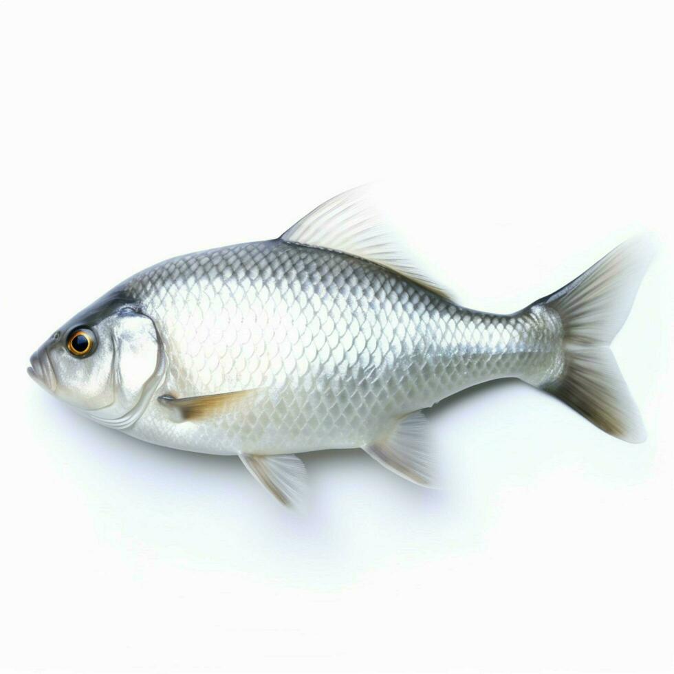 peixe com branco fundo Alto qualidade ultra hd foto