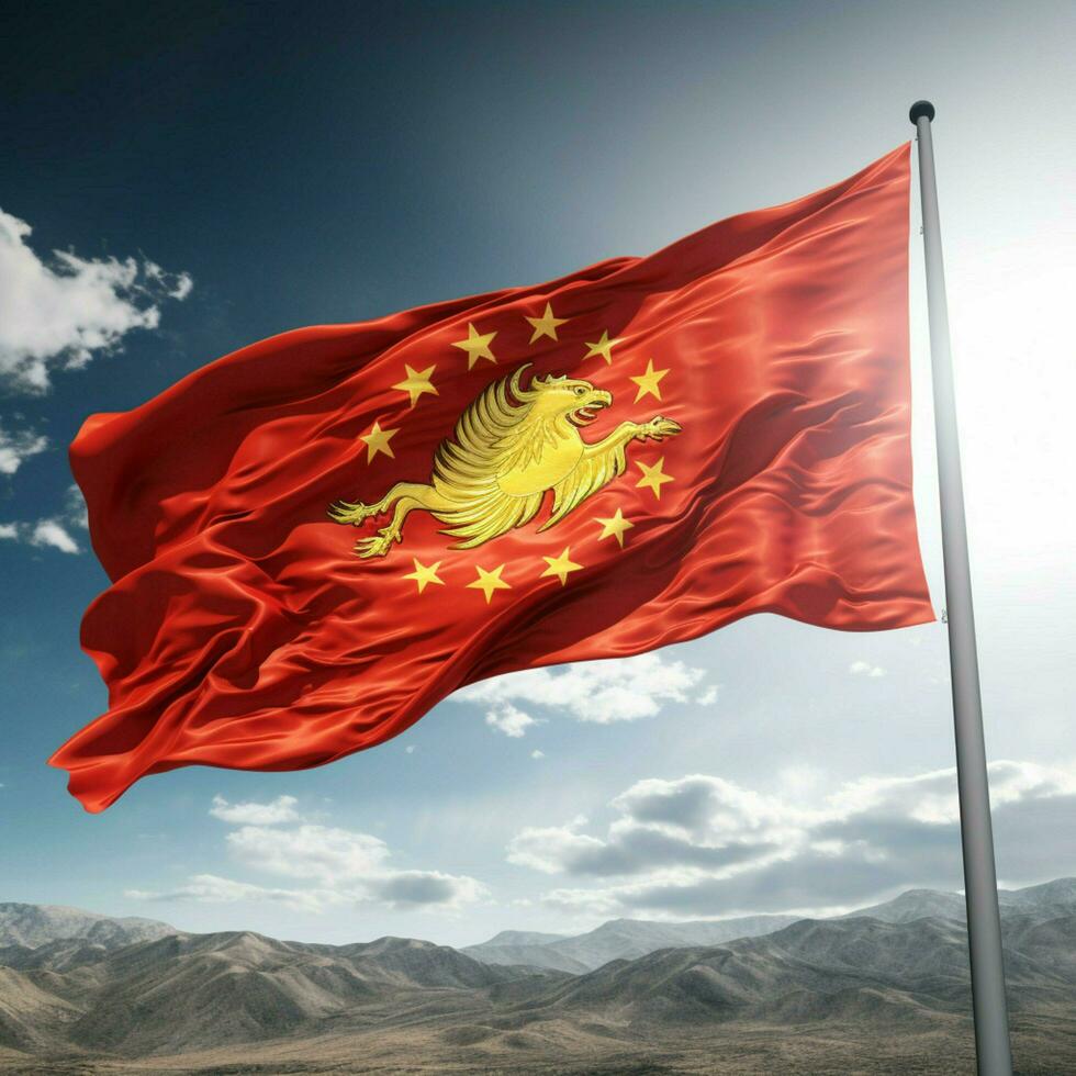 bandeira do Quirguistão Alto qualidade 4k ult foto